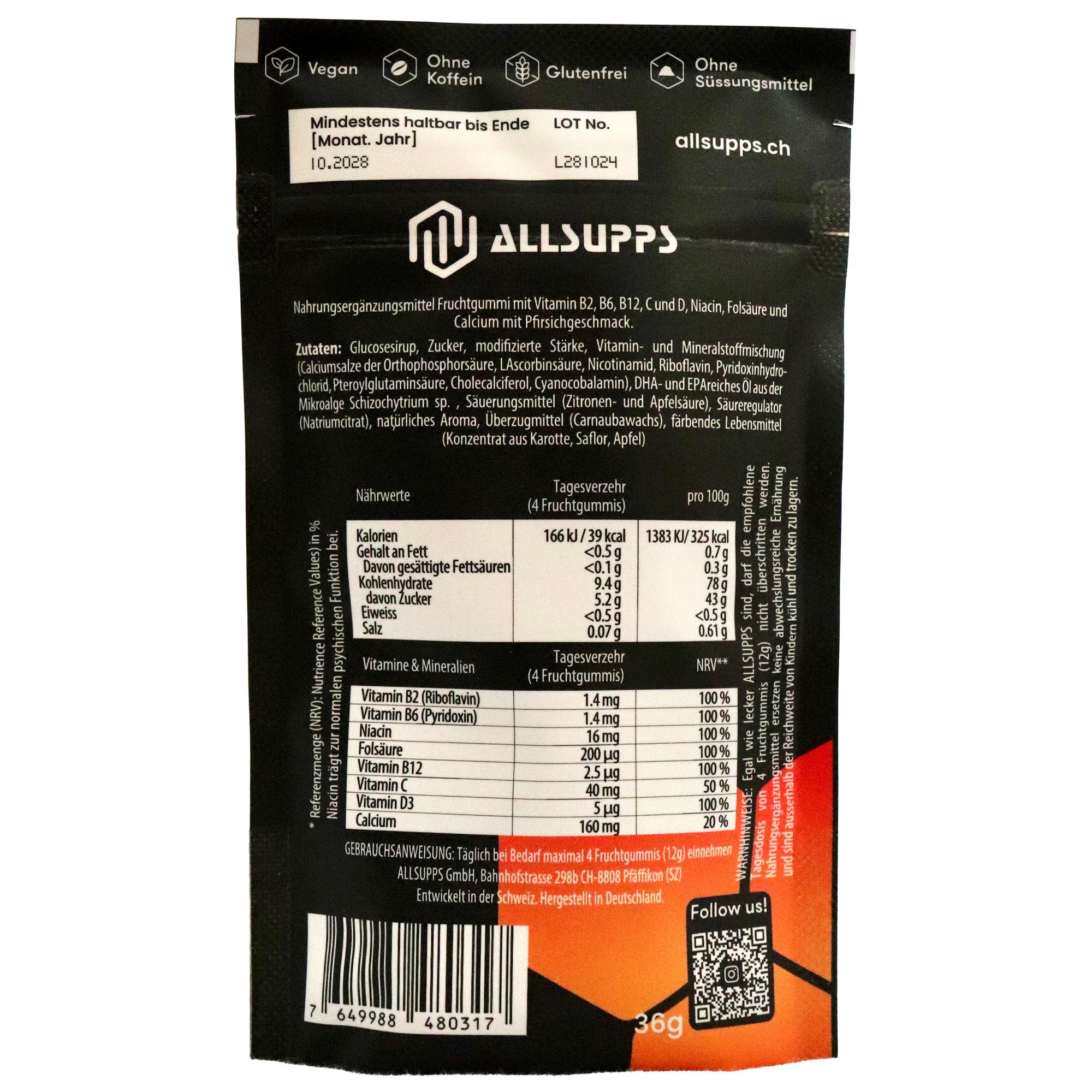 DEEP FOCUS Multivitamin Gummies für geistige Leistungsfähigkeit mit Vitamin B6, B12, D und Niacin