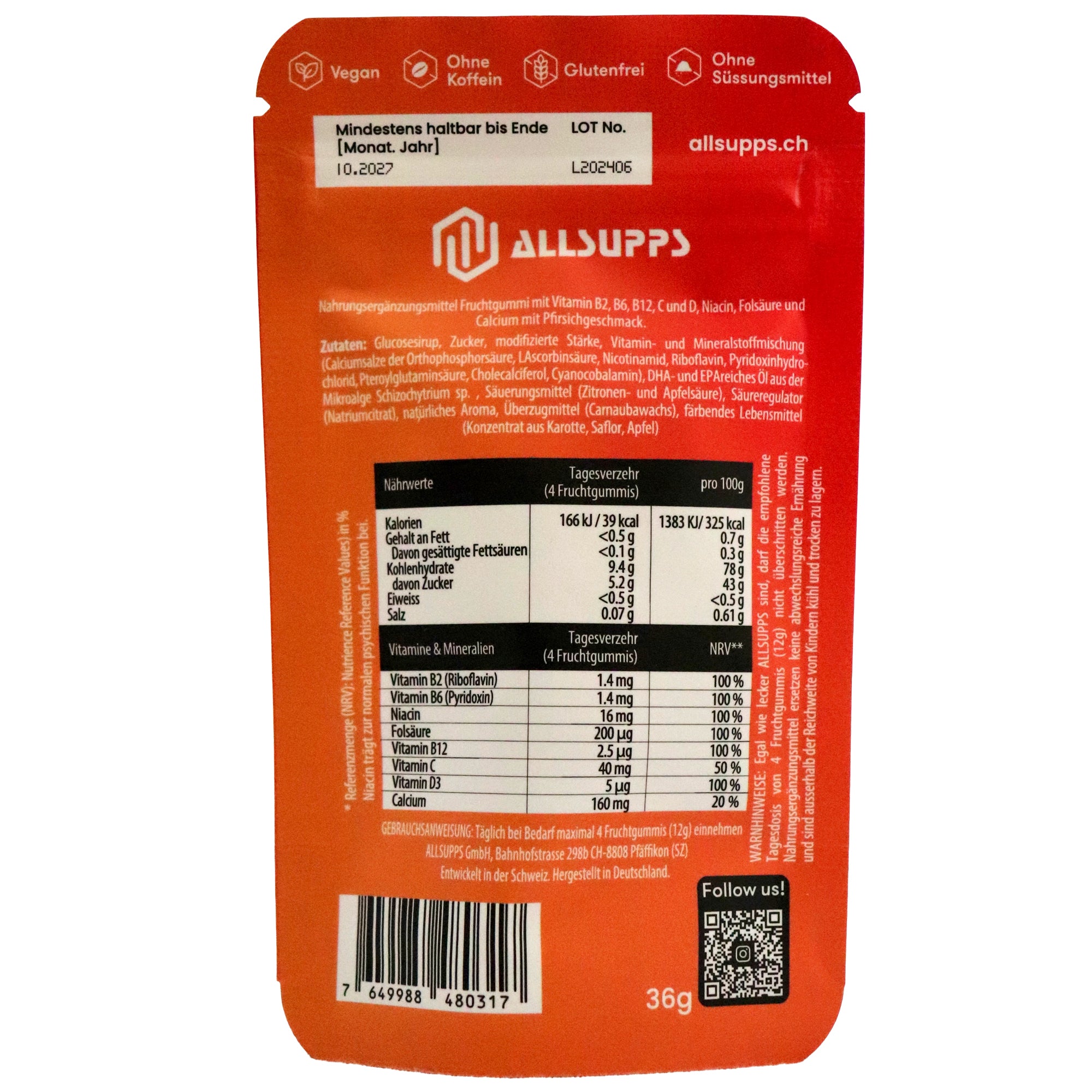 FOCUS POKUS Multivitamin Gummies für Kinder mit Vitamin D, B6 und C